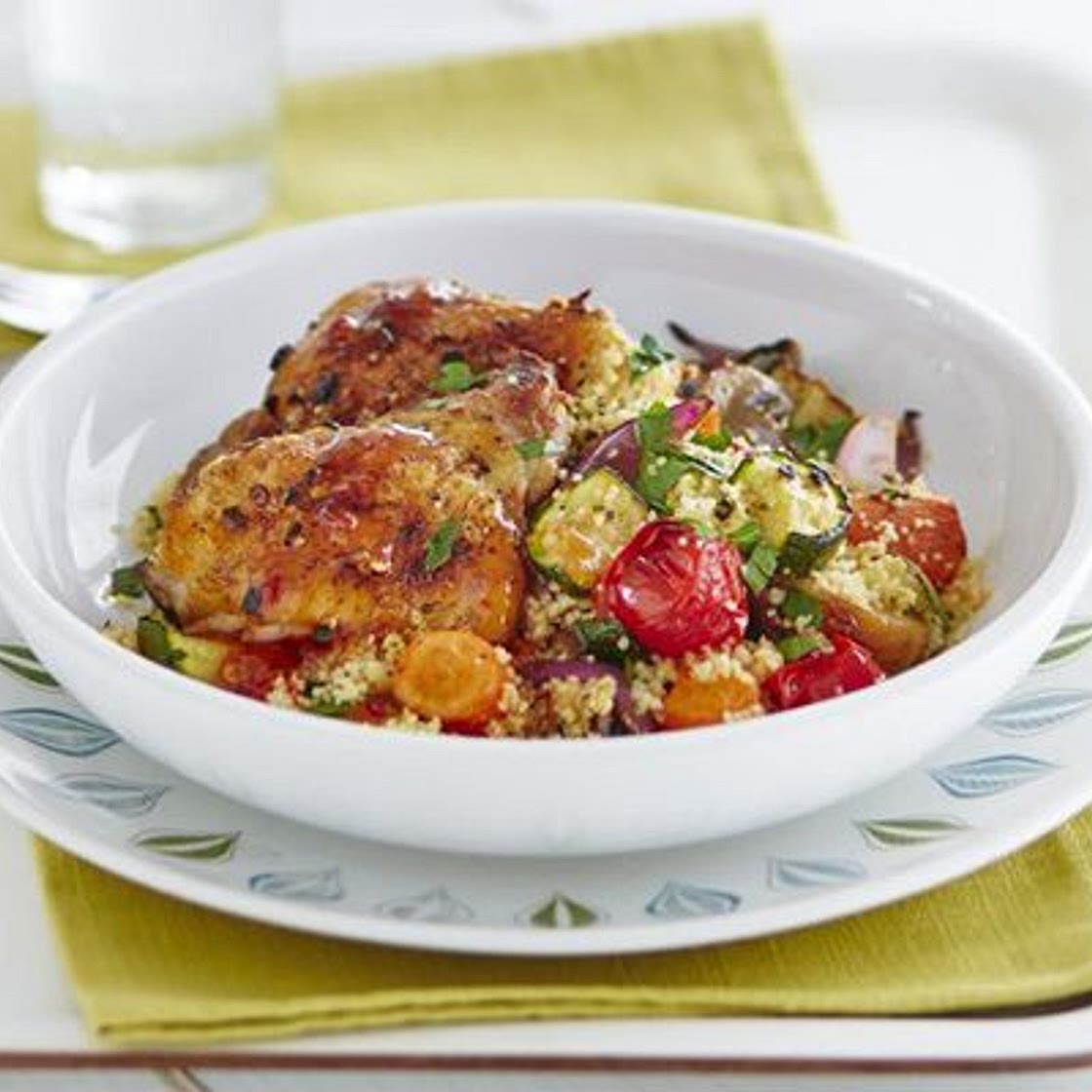 5-a-day couscous with chicken thighs