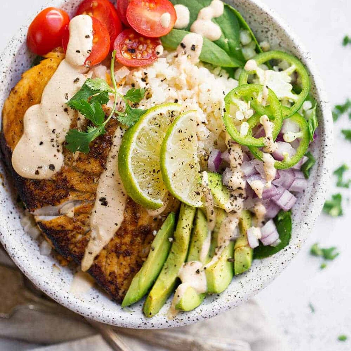 Paleo Fish Taco Bowls