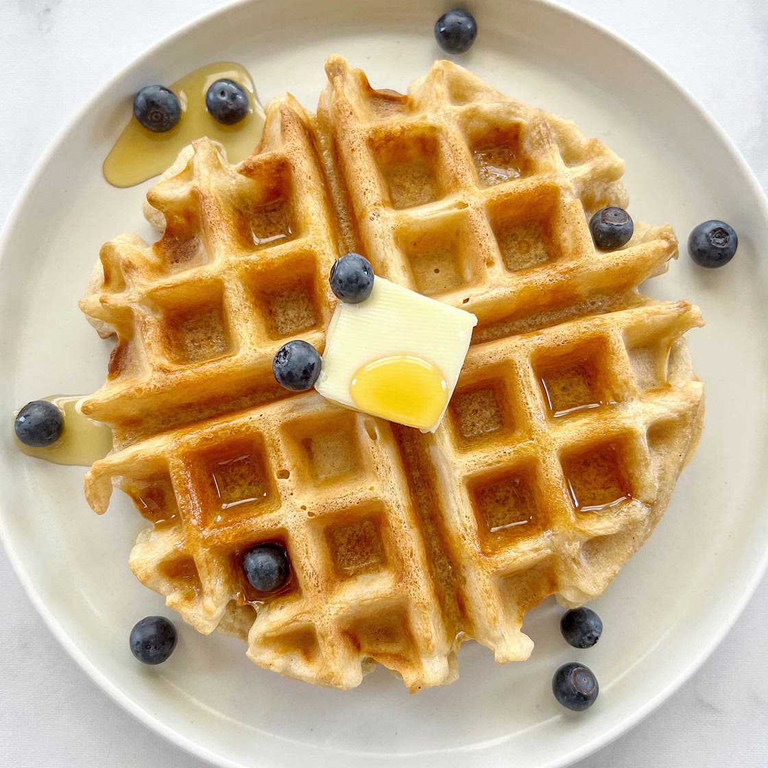 Vegan Waffle Recipe (Dairy Free, Egg Free, Gluten Free Option)