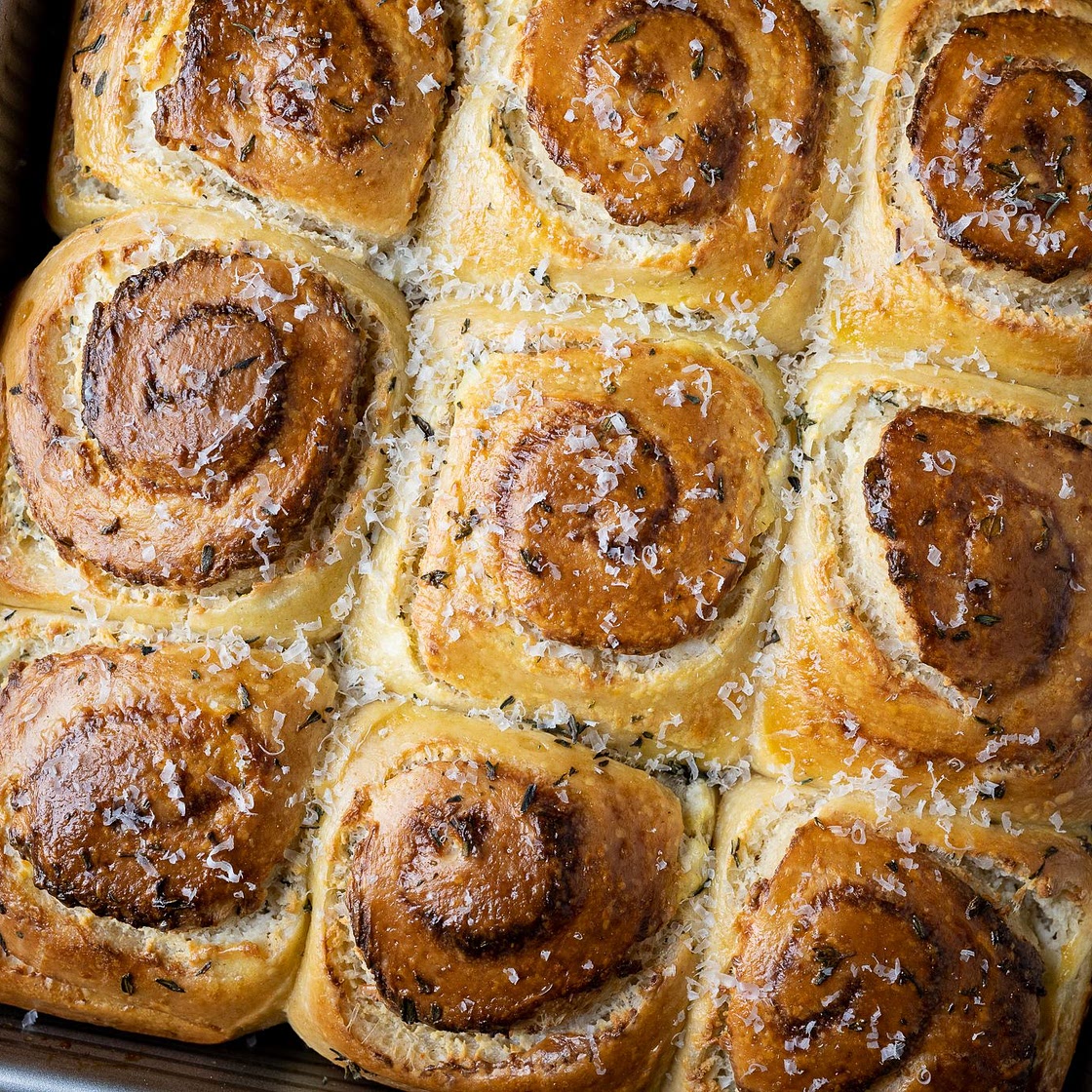 Sourdough Savory Rolls With Parmesan & Ricotta