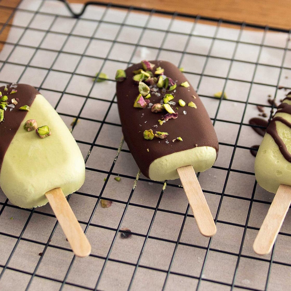 Pistachio Ice Cream Bars