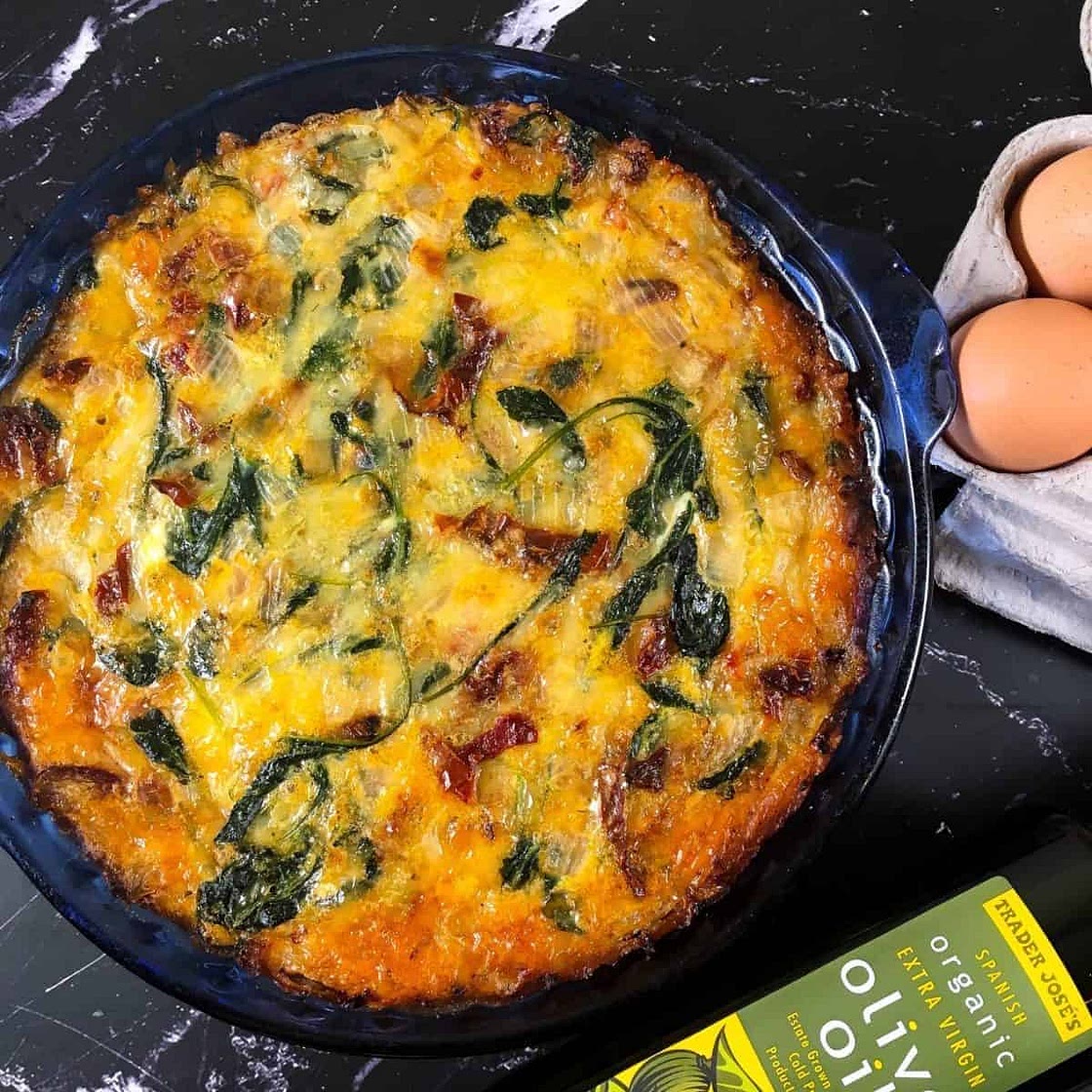 High Protein Crustless Quiche (Keto Frittata Recipe)