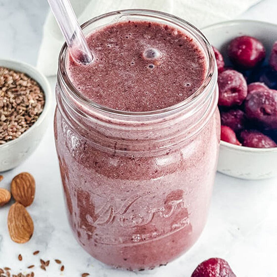 Cherry, Flax & Maca Hormone Balancing Smoothie