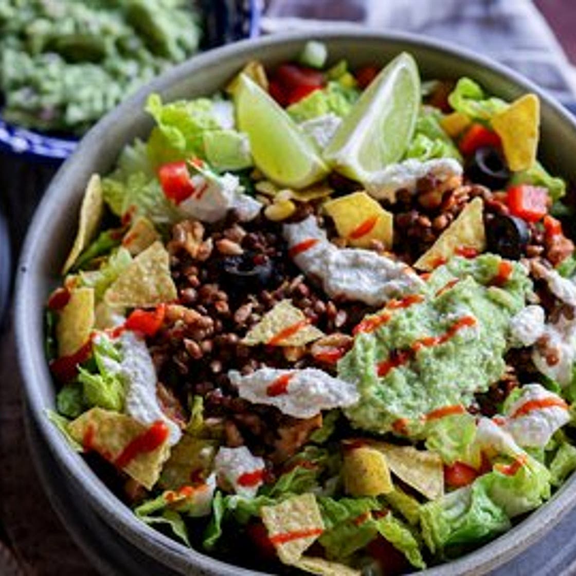 Lentil Taco Salad