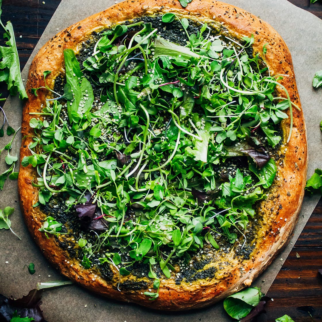 Green Goddess Pizza