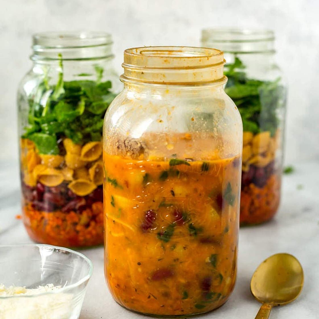 Vegetarian Minestrone Soup Jars {Grab & Go}