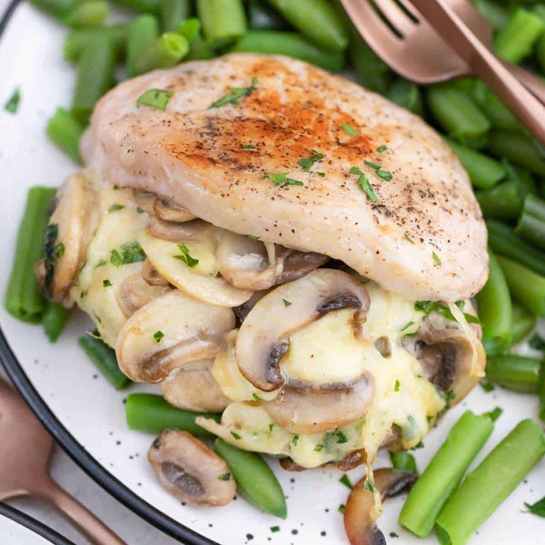 Baked Stuffed Pork Chops