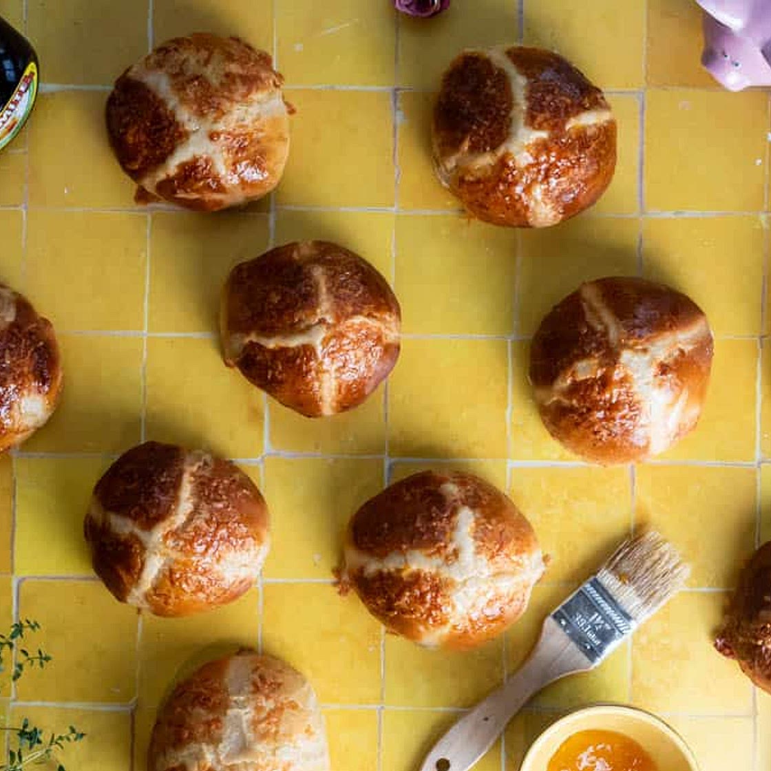 Homemade Cheese and Marmite Hot Cross Buns Recipe