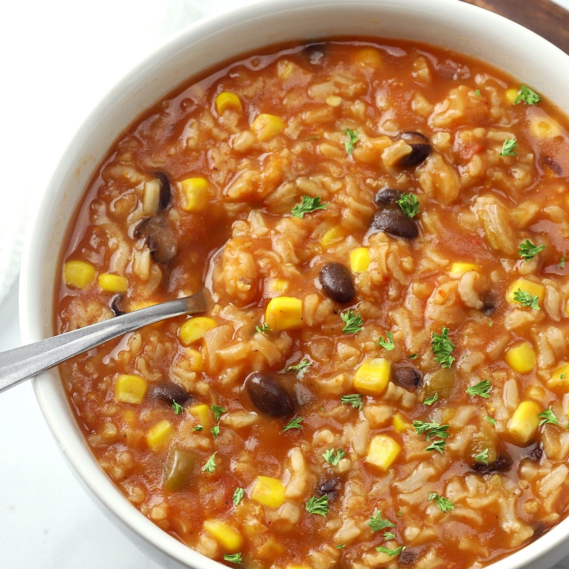 Beans and Rice Taco Soup