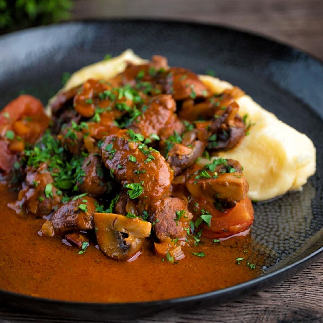 Wild Boar Stew Recipe with Mushrooms