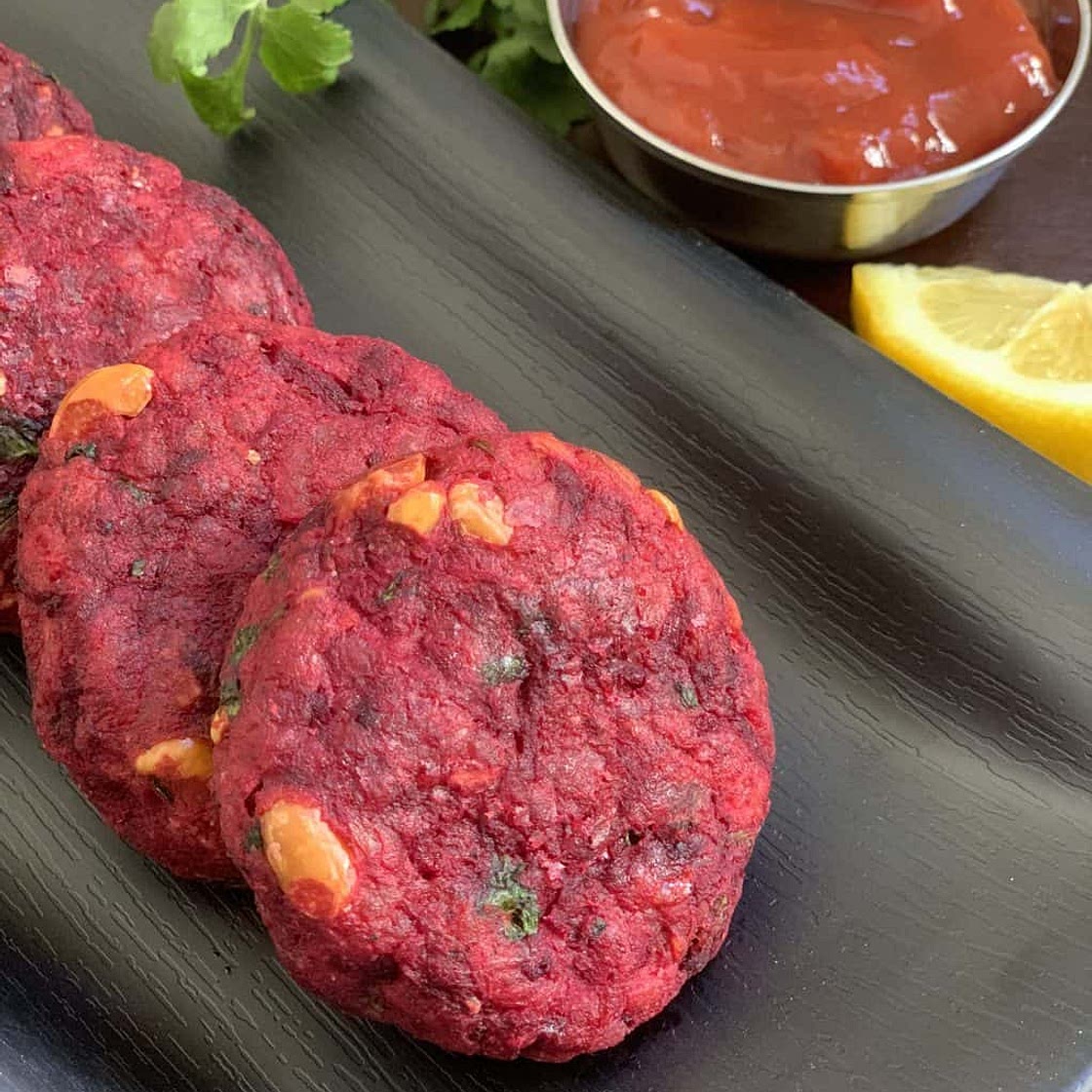 Beetroot Tikki | Beetroot Cutlet - Air Fryer