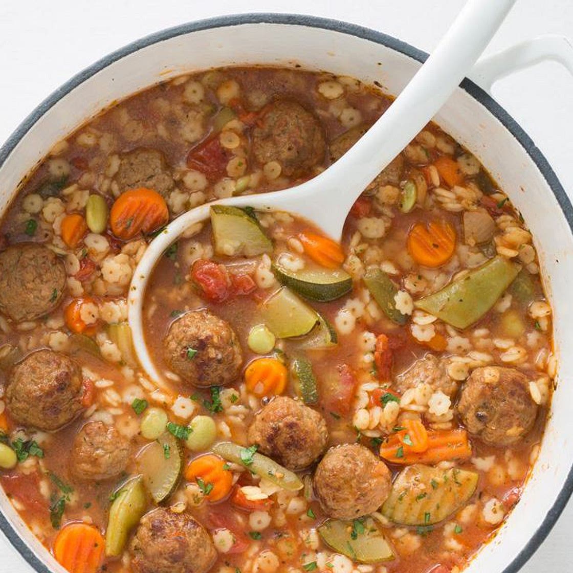 Hearty Italian Meatball Soup