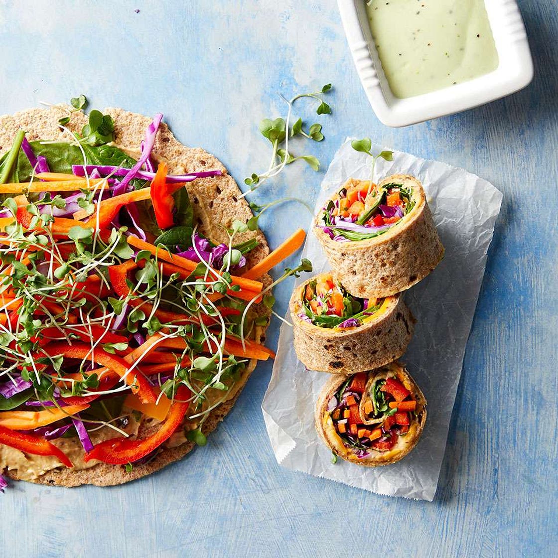 Rainbow Veggie Wraps