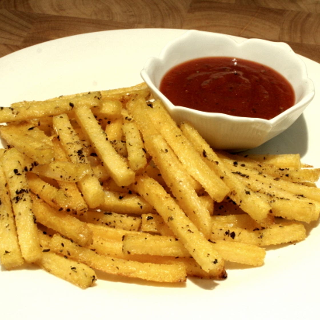 Pizza Polenta Fries with Dipping Sauce