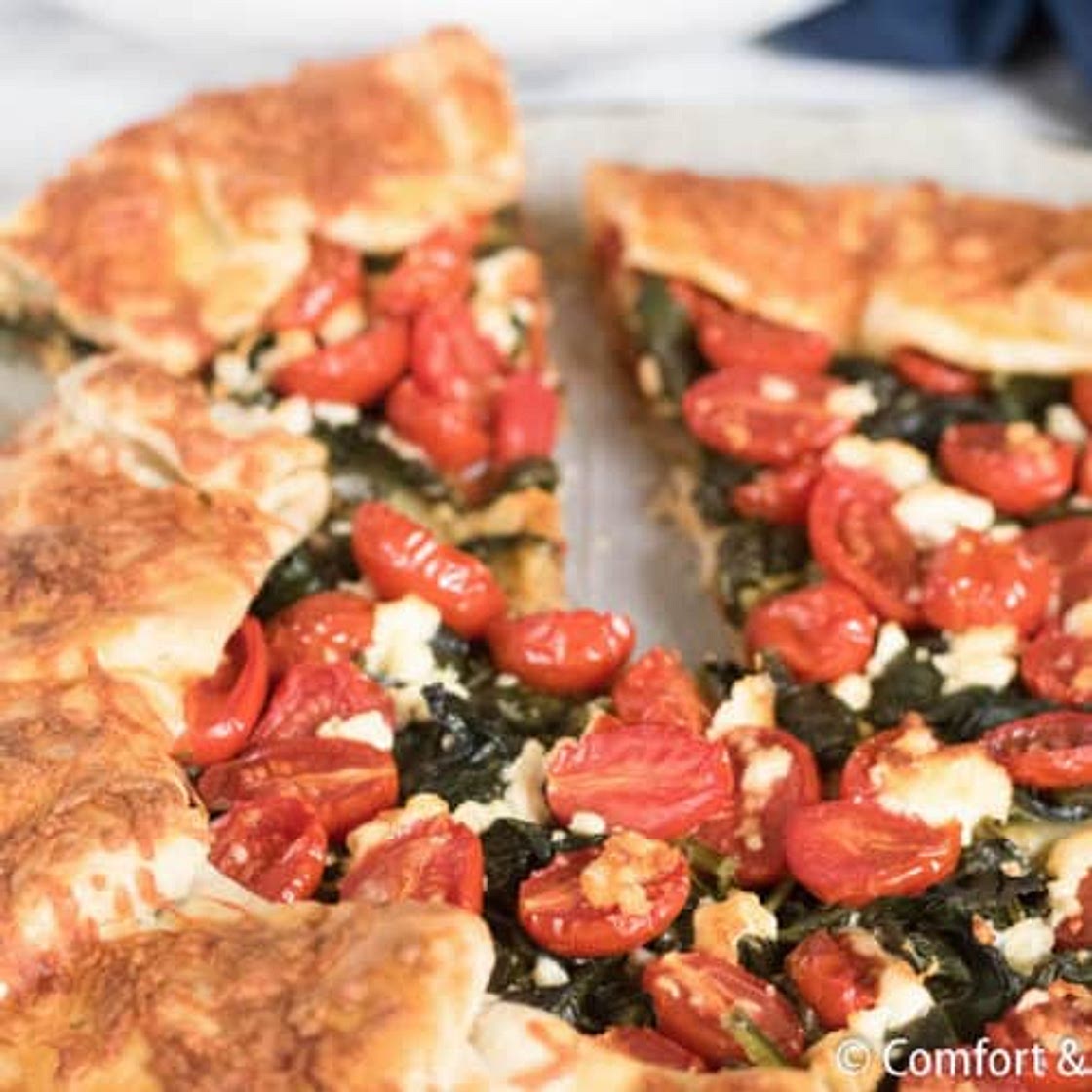 Savory Spinach and Cherry Tomato Galette