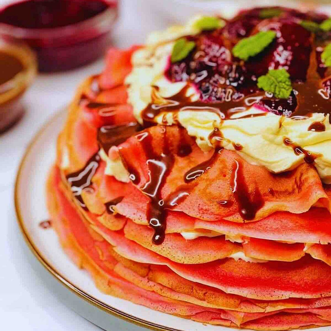 No-Bake Mascarpone Mille Crêpe Cake