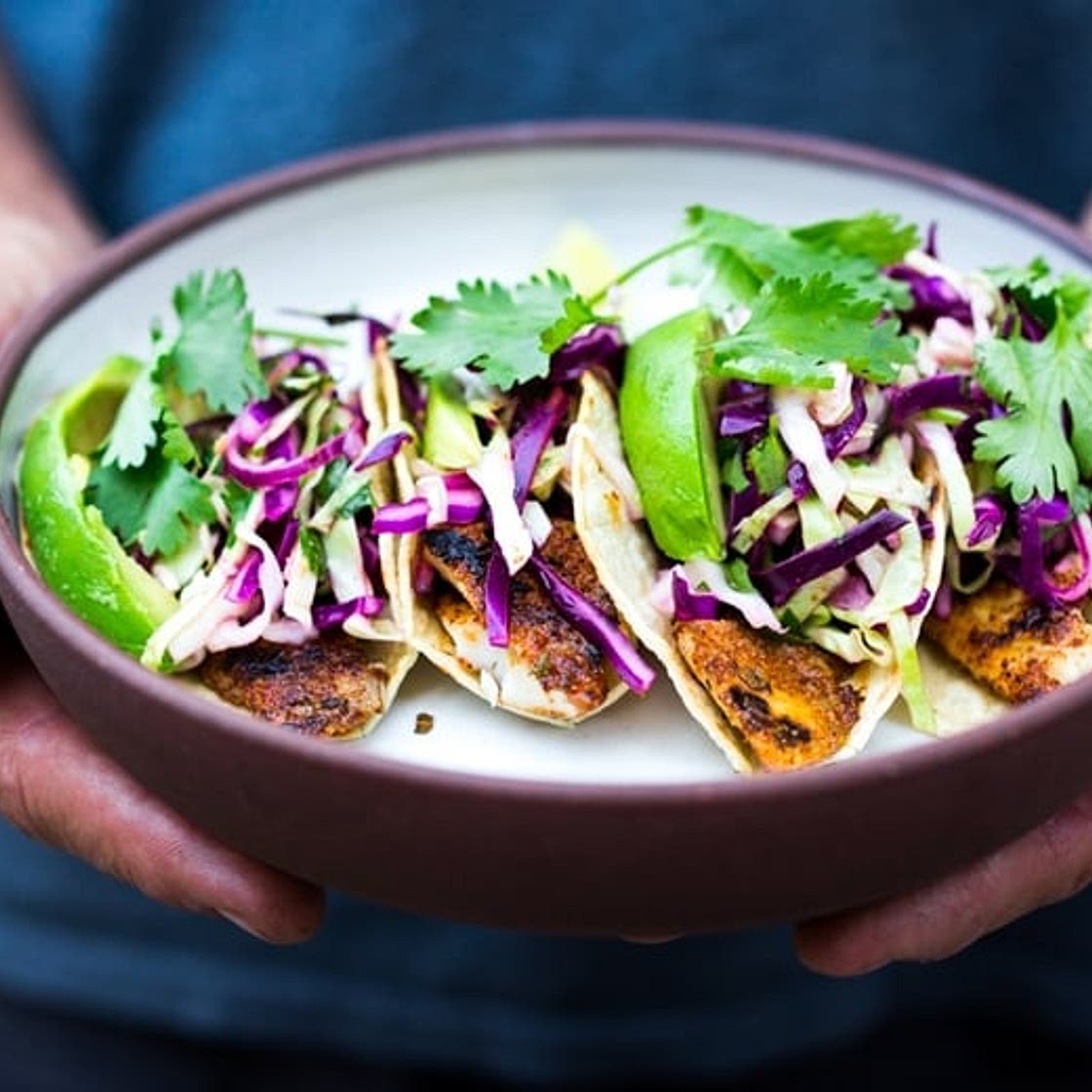 Grilled Fish Tacos with Cilantro Lime Cabbage Slaw