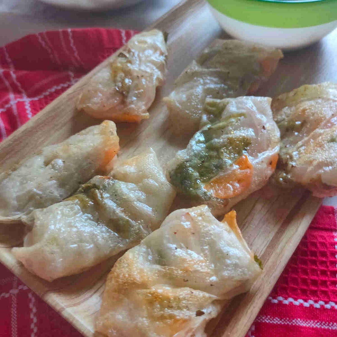 Crispy Air Fryer Rice Paper Dumplings (Vegan GF Recipe)