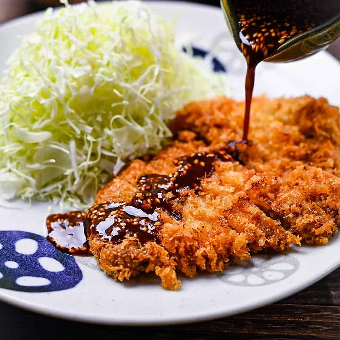 Best Tonkatsu with Homemade Sauce (Japanese Pork Cutlet)