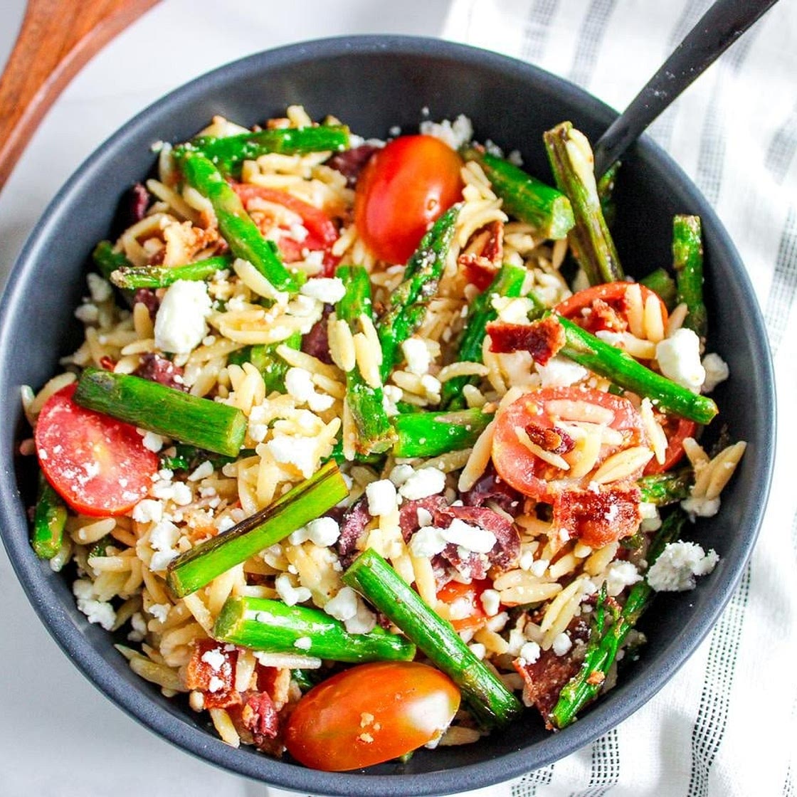 Asparagus and Bacon Orzo Salad Recipe
