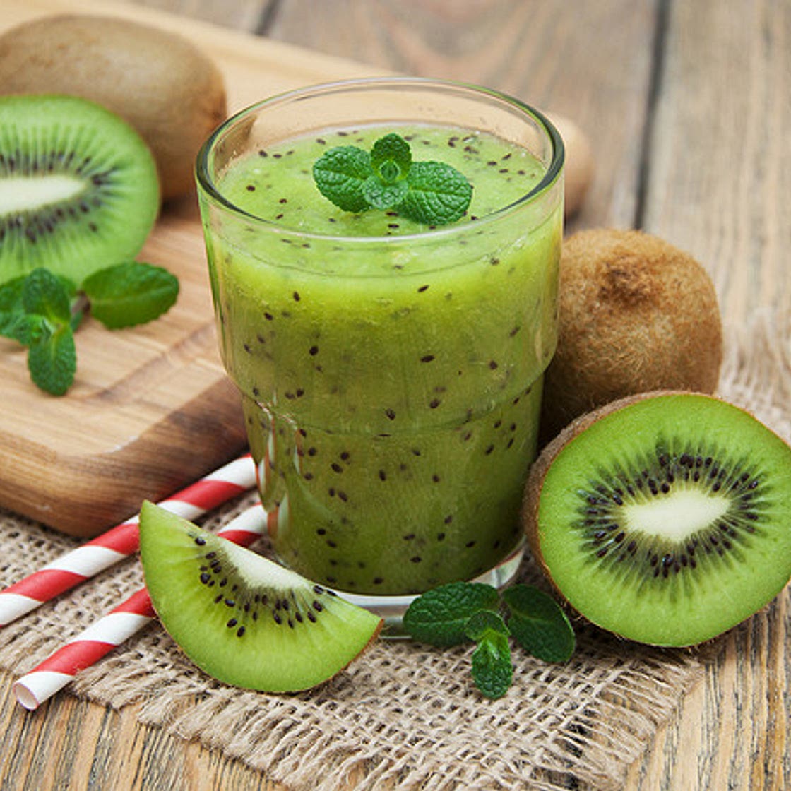 Smoothie kiwi citron miel