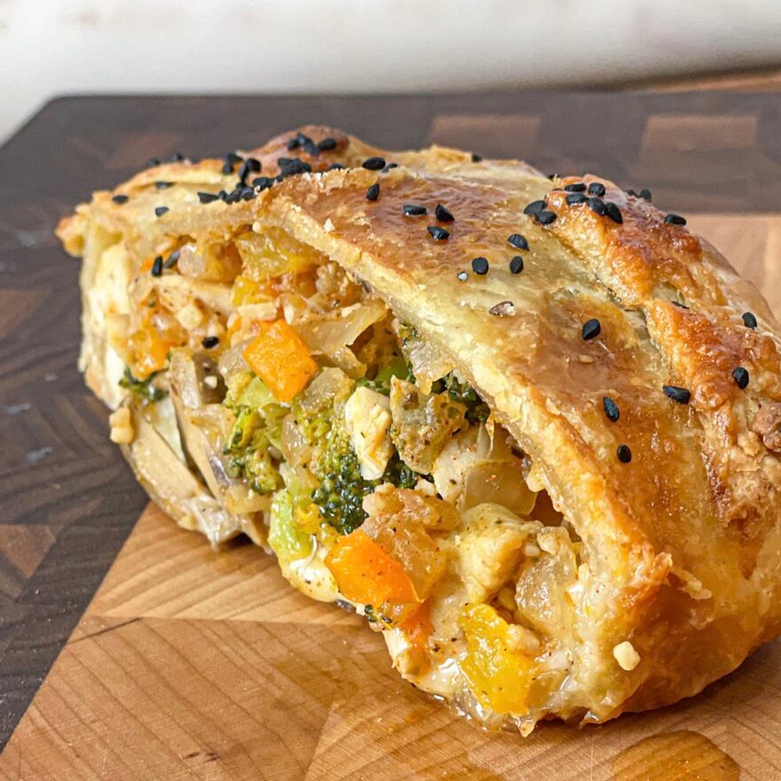 Cheesy Chicken Stuffed Puff Pastry