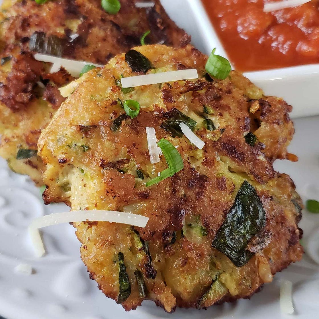 Crispy Chicken Zucchini Fritters