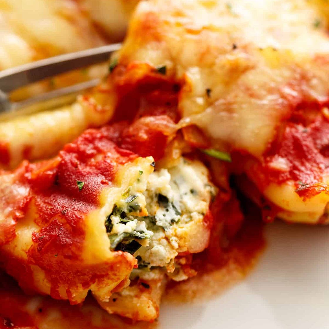 Spinach Ricotta Manicotti