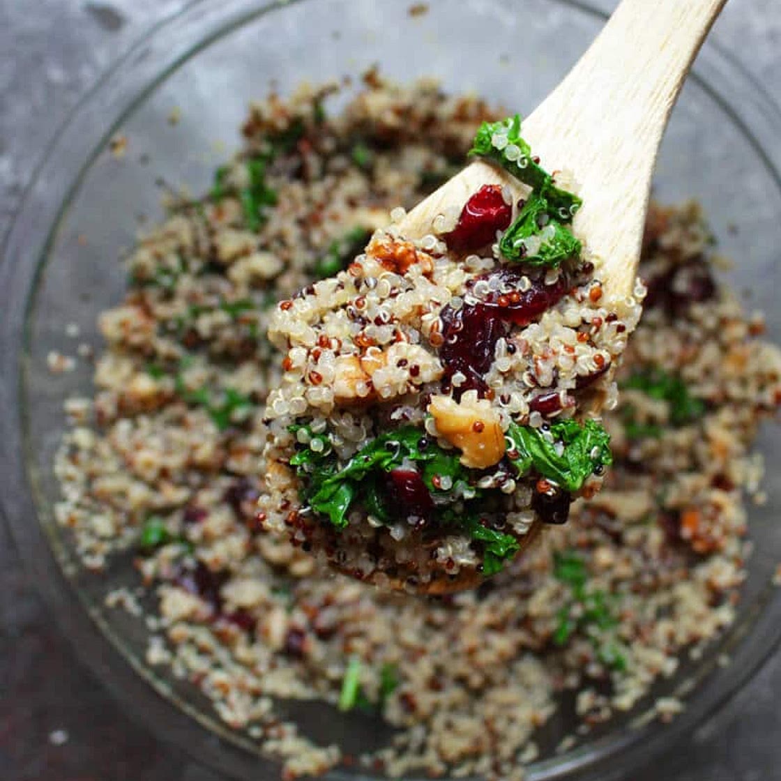 Kale Quinoa Salad with Cranberries