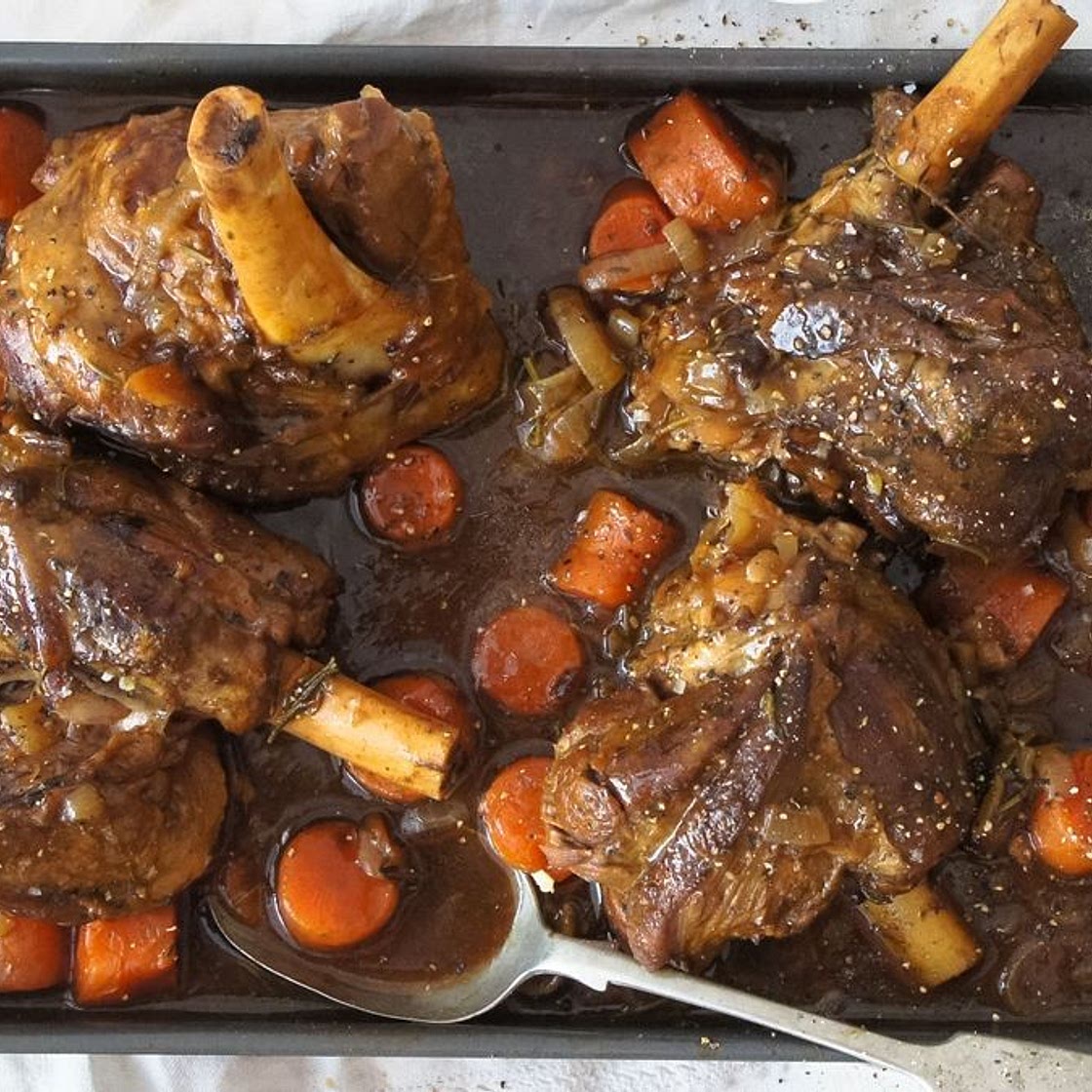Lamb Shanks in a Rich Gravy Broth recipe