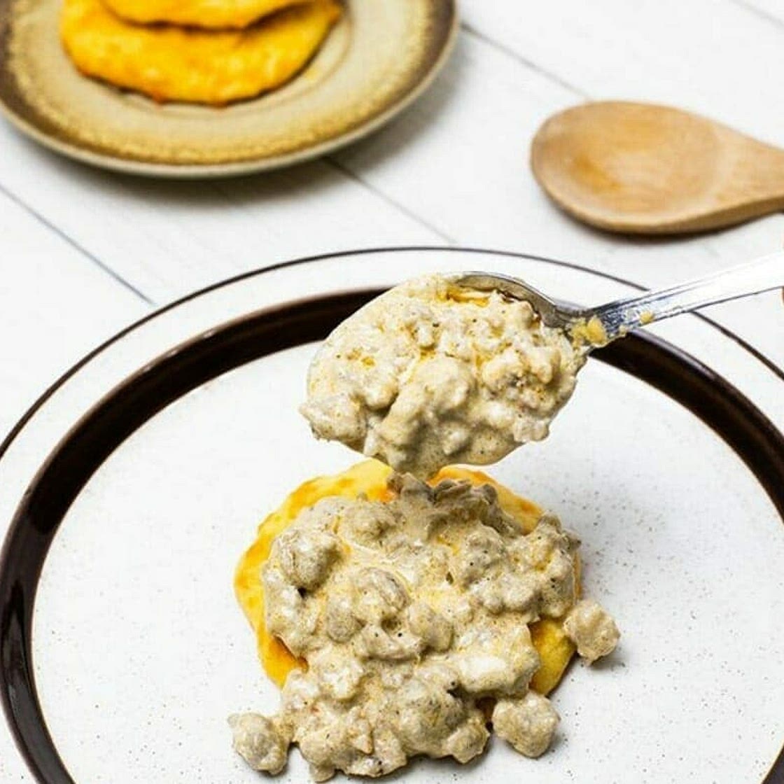Keto Biscuits and Gravy - Low Carb Breakfast Recipe