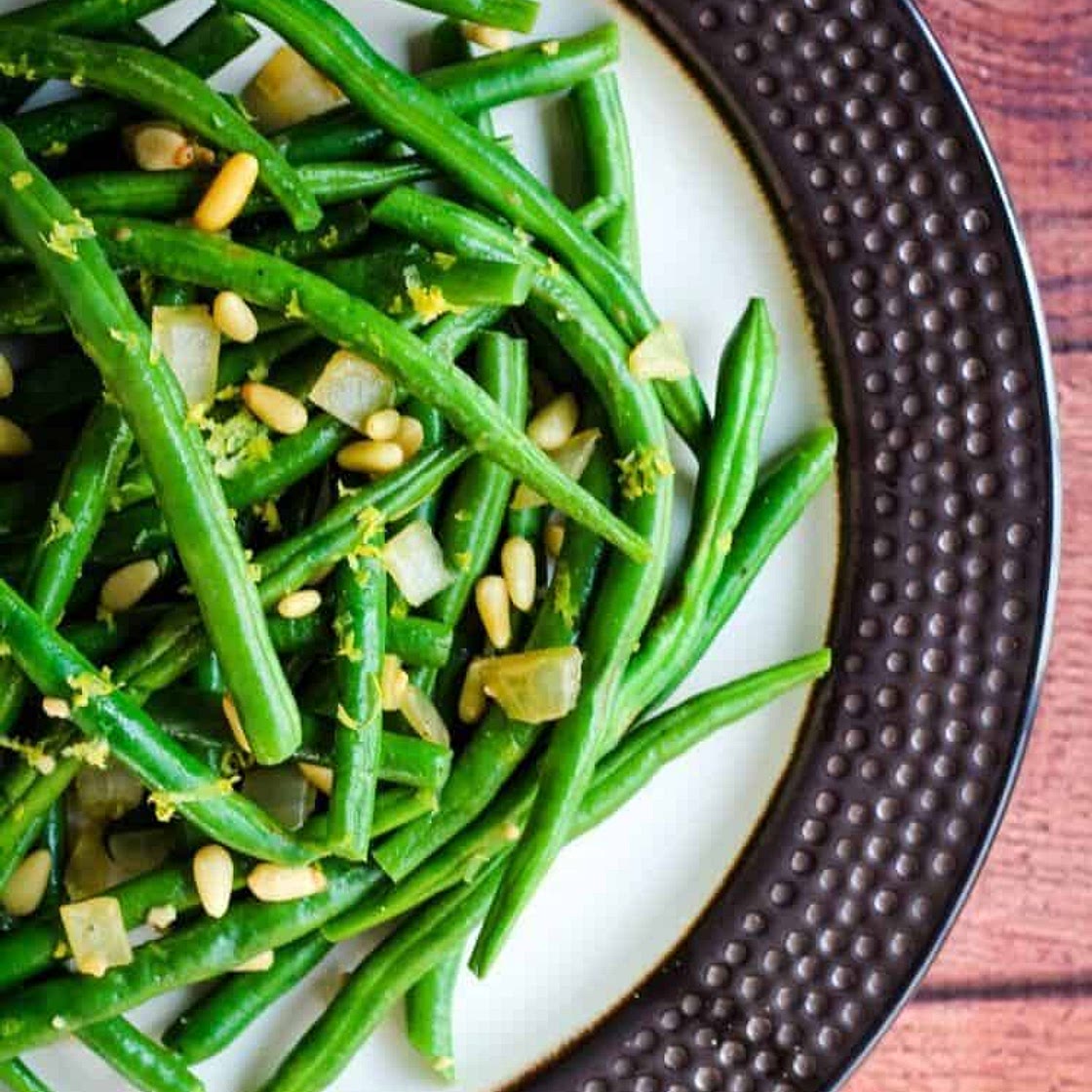 Vegan Green Beans with Lemon and Garlic