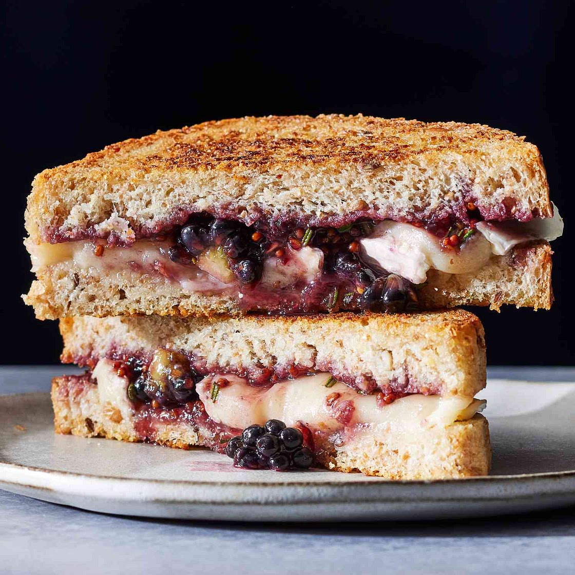 5-Ingredient Brie and Blackberry Jam Grilled Cheese