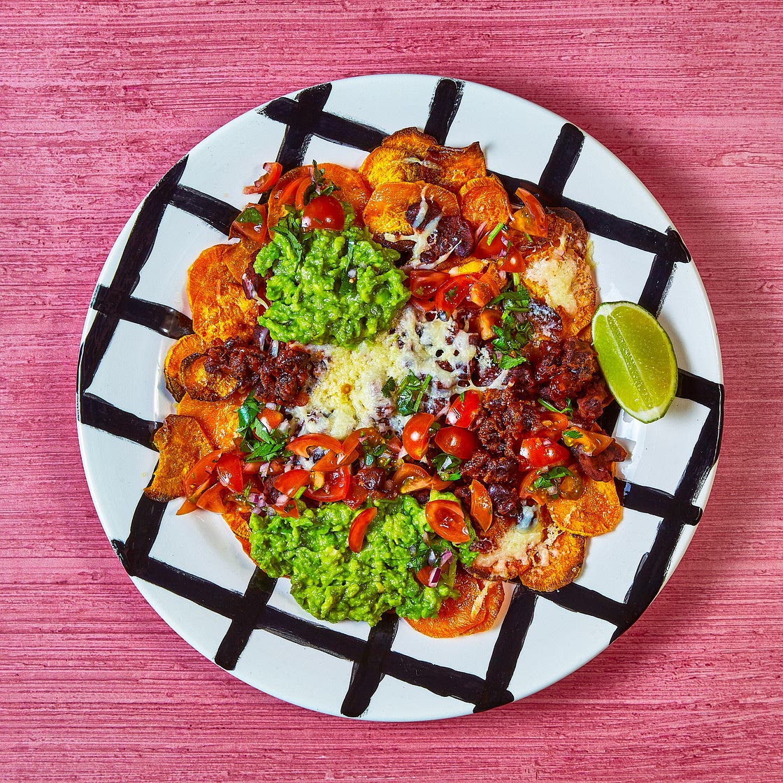 Loaded Veggie Sweet Potato Nachos
