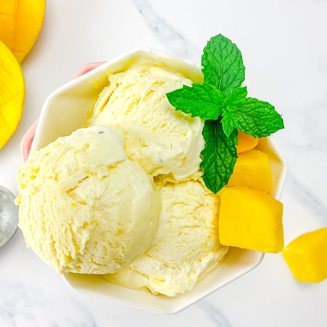 Homemade Mango Ice Cream