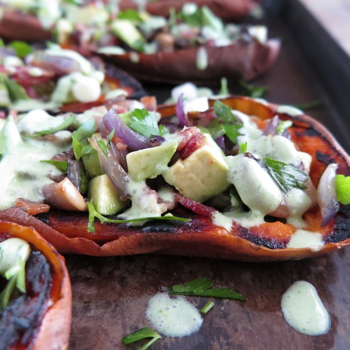 Stuffed Sweet Potato Skins (AIP, Paleo)