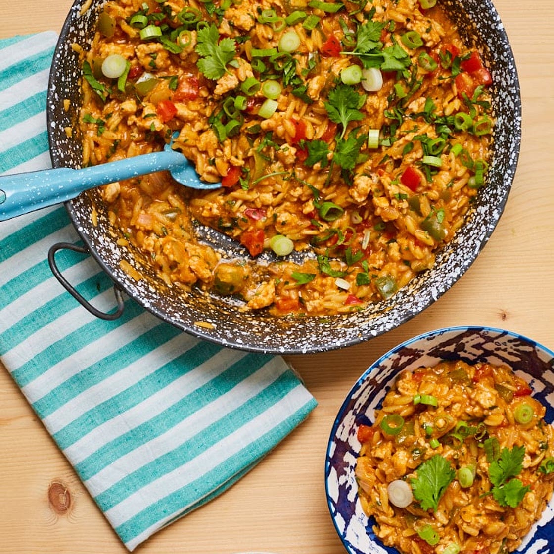 Cheesy Fajita Orzotto | Slimming & Weight Watchers Friendly