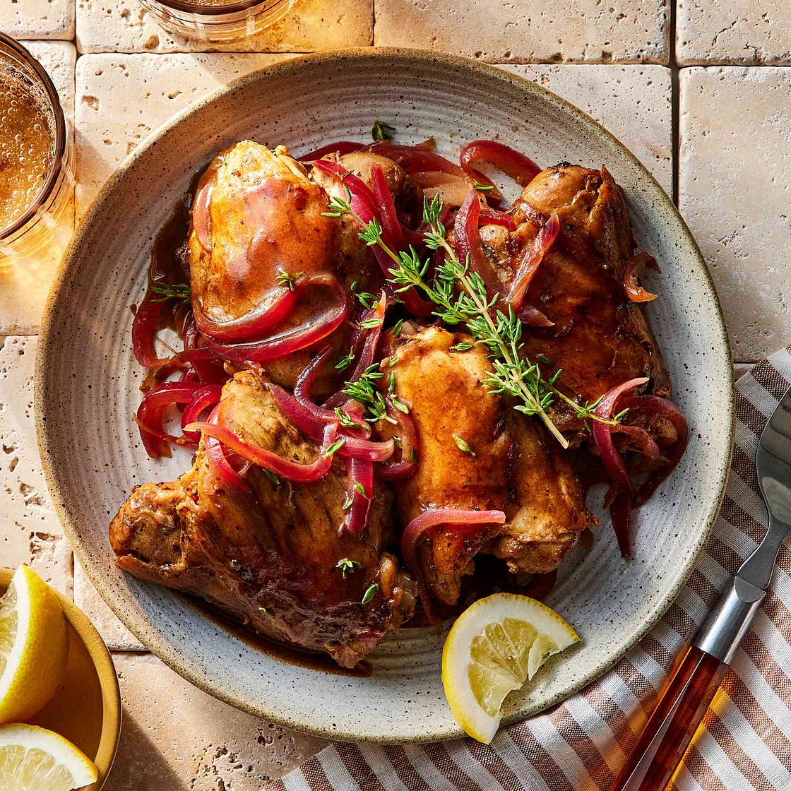 Lemon-Balsamic Chicken Thighs