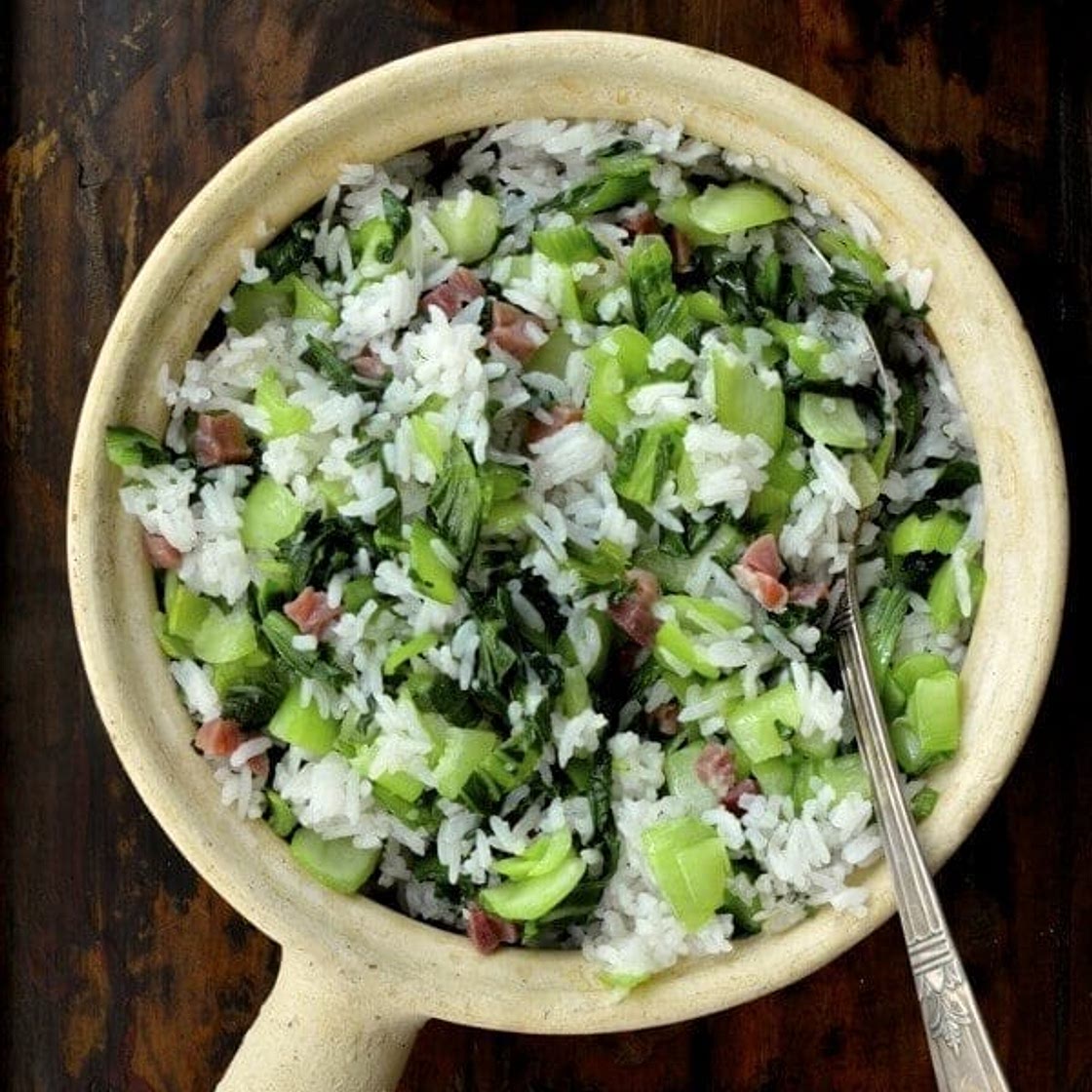 Shanghai Cai Fan (Rice with Salted Pork and Greens)