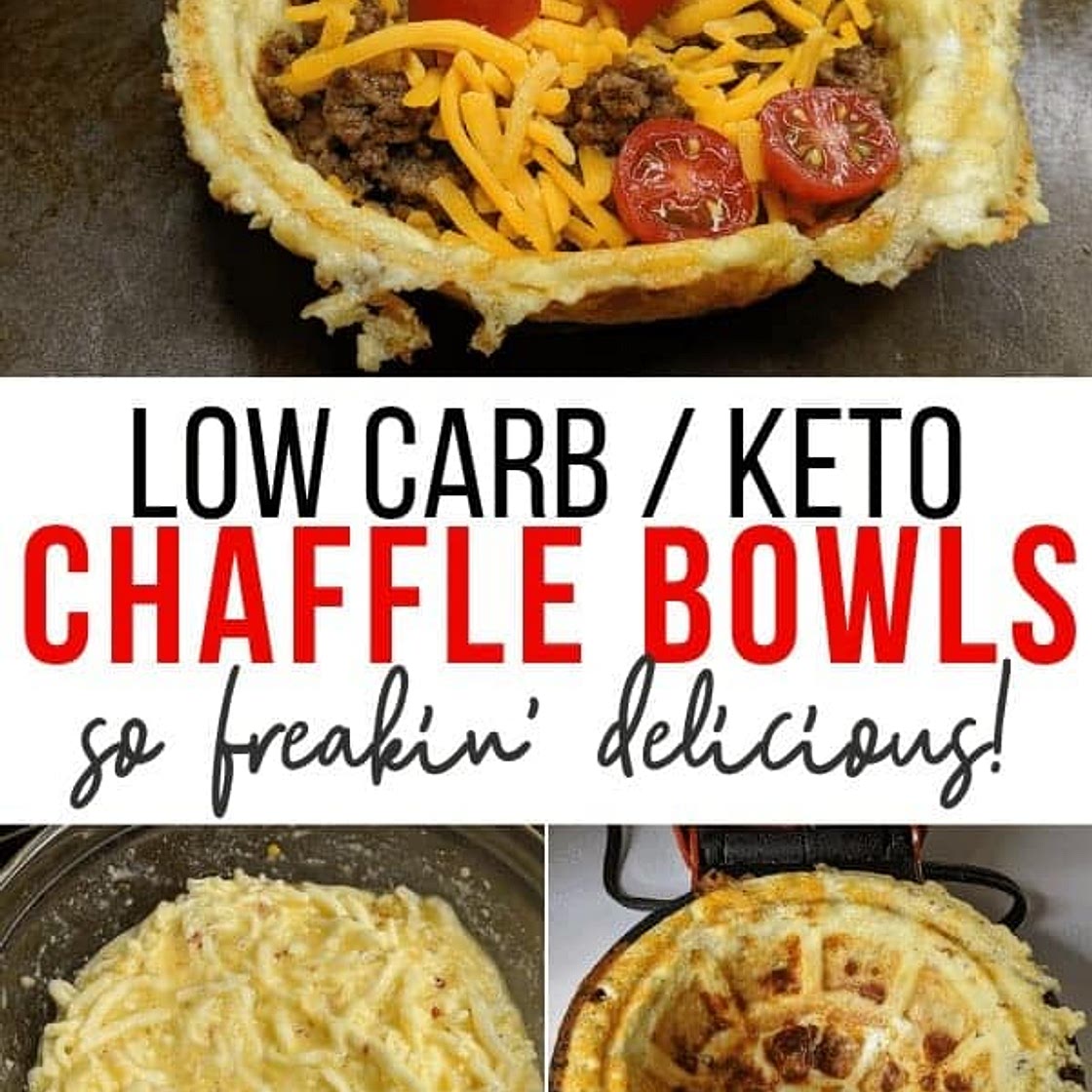 Keto Chaffle Taco Bowls