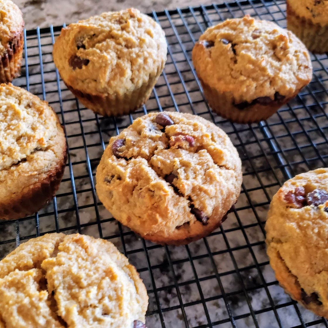 Gluten-free banana bread chocolate chip muffins