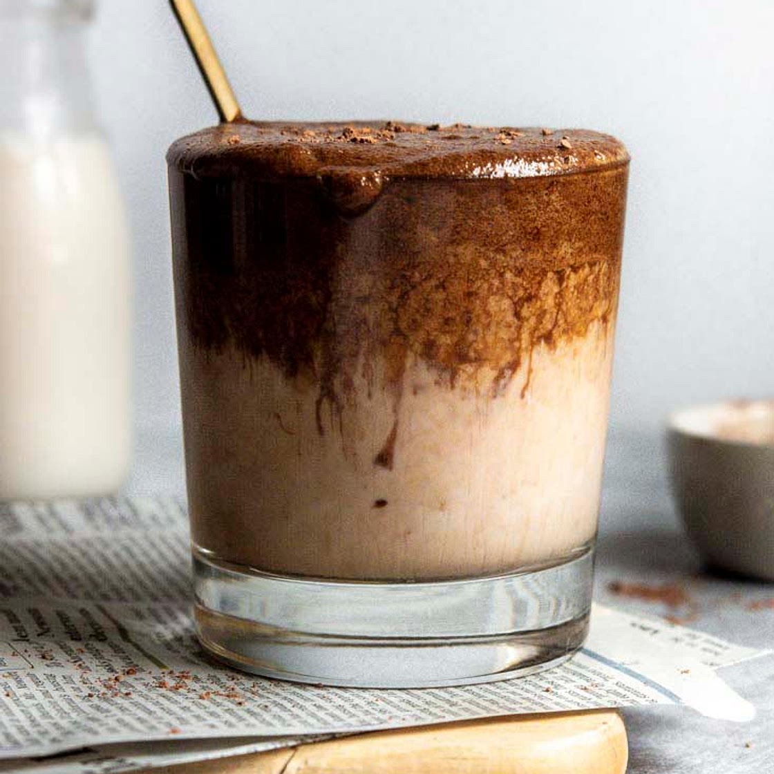 Chocolate Whipped Coffee (a.k.a. Dalgona Coffee)