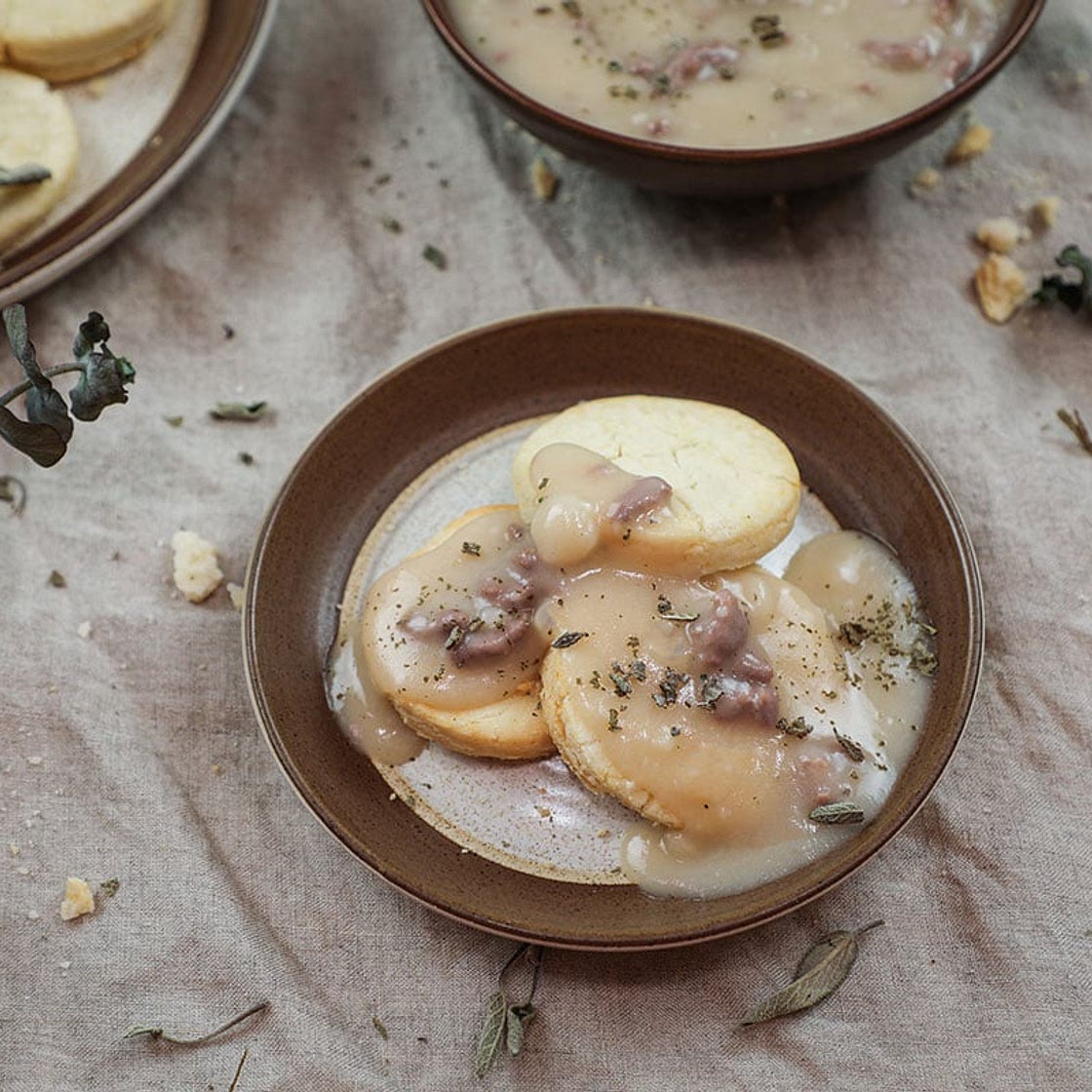 Vegan Gluten-Free Biscuits And Gravy