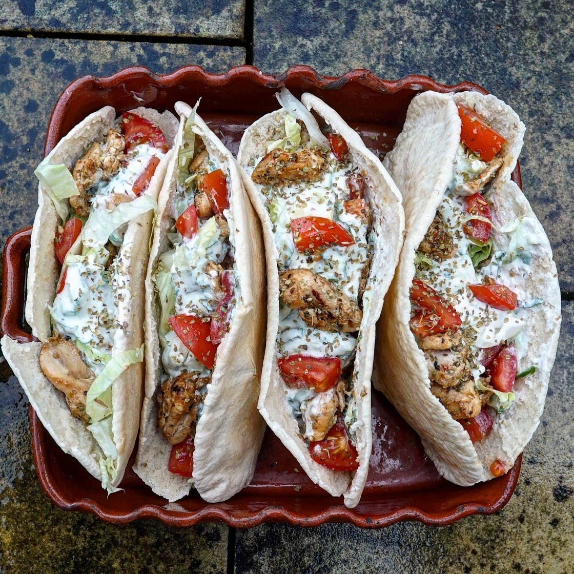 Healthy Chicken Gyros with Fresh Tzatziki