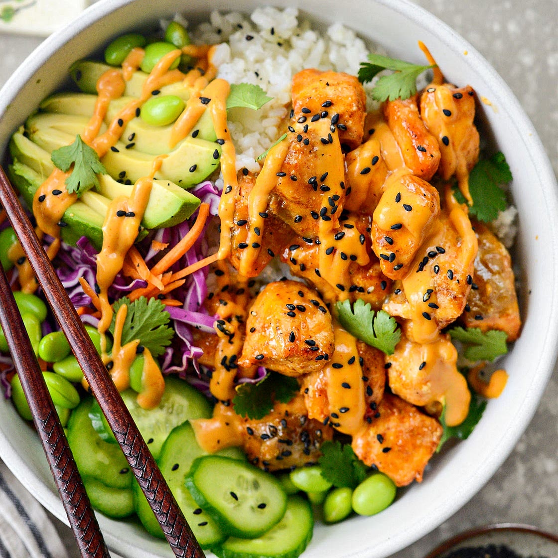 Bang Bang Salmon Rice Bowl