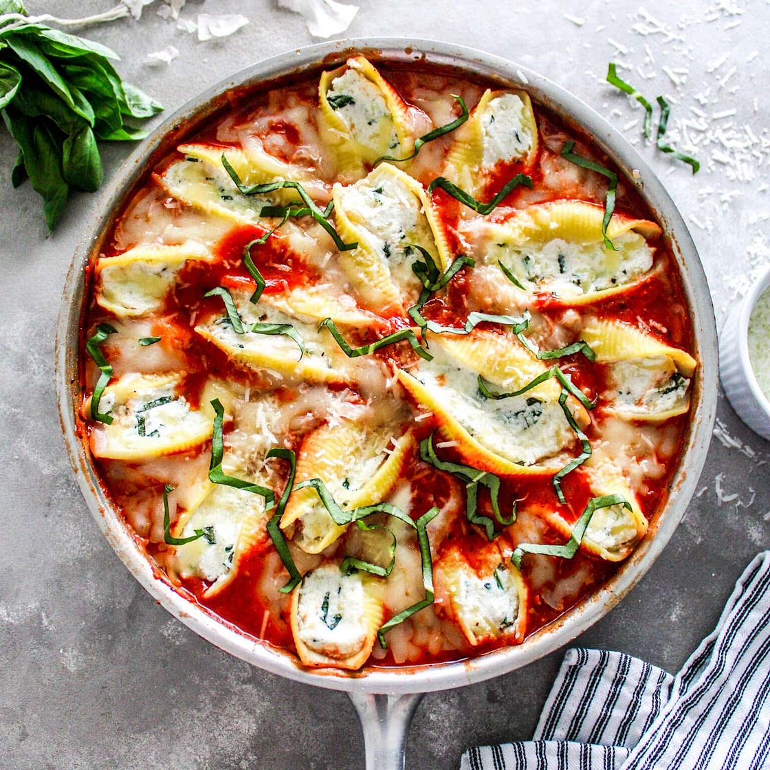 Stovetop Stuffed Pasta Shells Recipe