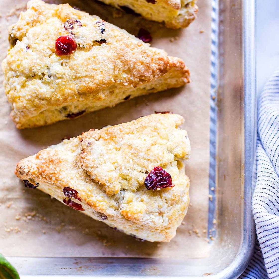 Cranberry Orange Sourdough Scones Recipe
