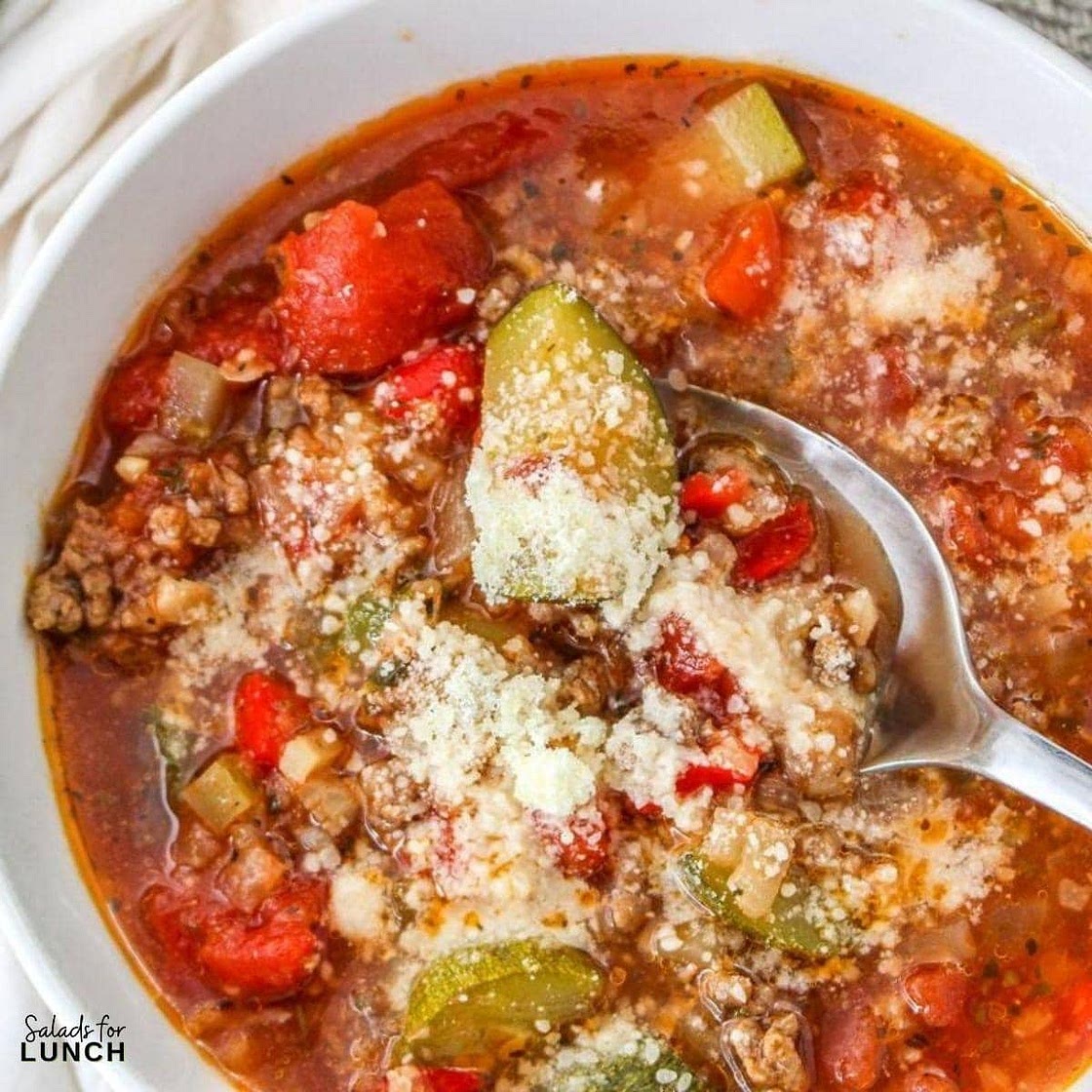 Slow Cooker, Low Carb Zucchini Soup Recipe