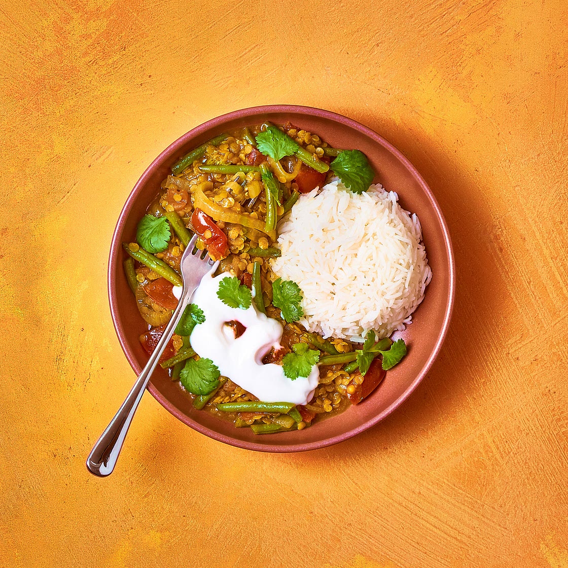 Fragrant Vegetable Sambar With Cultured Coconut