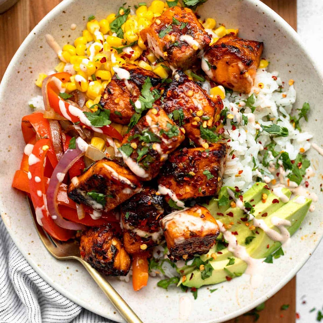 Chili Lime Salmon Bowls